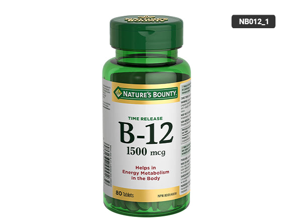 Natures Bounty Time Release B-12 1500mcg 80 Tablets in Sri Lanka